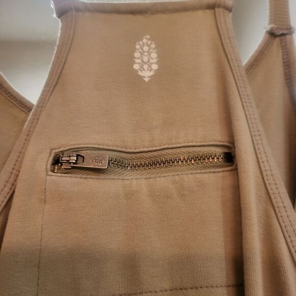 *READ LISTING* Free People Movement Hot Shot Mini Dress in Khaki Small - Picture 3 of 7